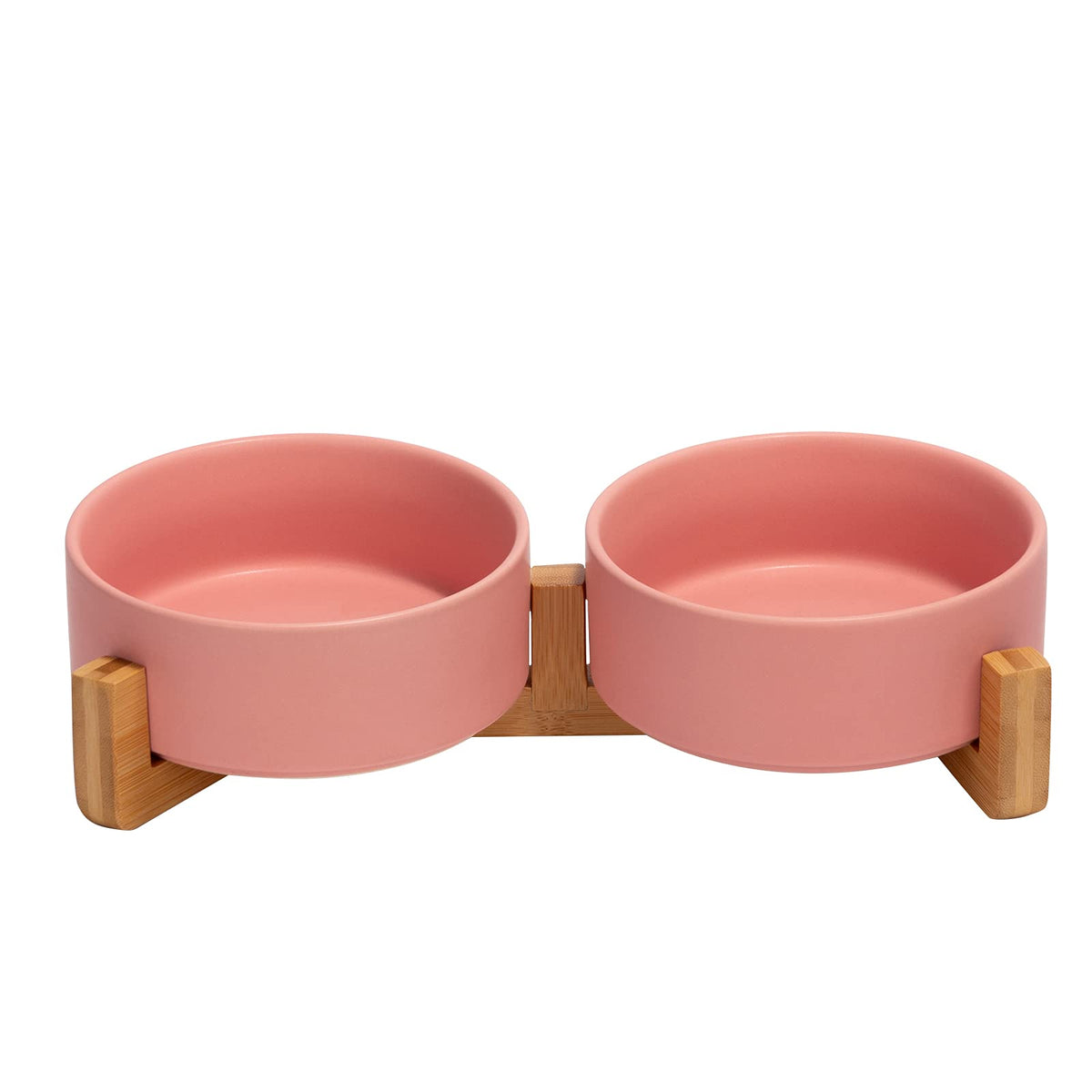 SPUNKYJUNKY Pet Feeder in 1.7 cups, Pink × 2