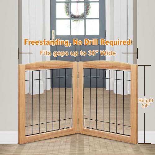 LZRS Temporary Gate in 24"Height-2 Panel, Natural