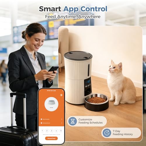 DUMOS Pet Feeder in 4L-WiFi, Modern White