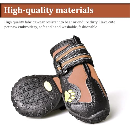 CovertSafe& Paw Hoof Protector in Size 1: （2.3''x1.6'')(L*W) for 10-23 lbs, Brown