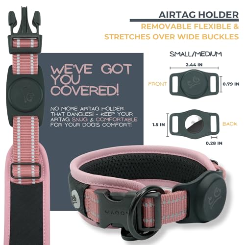 WaggyLife Animal Collar in S (13.8"-17.7"), Pink