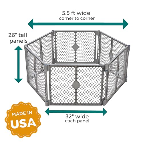 MYPET Pet Playpen in 6-Panel, Fieldstone