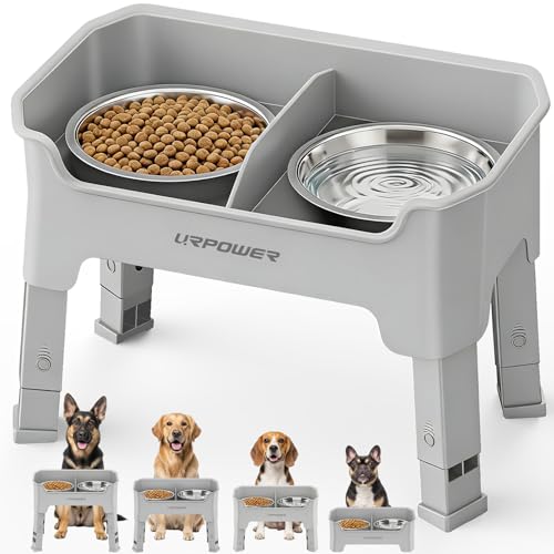 URPOWER Pet Feeder in Medium, Light Grey