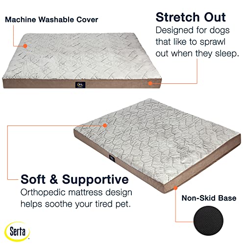 Serta Pet Bed Mat in Large, Chocolate Brown