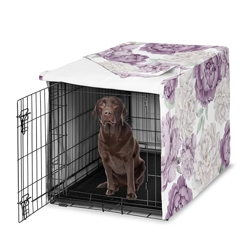 Sweet Jojo Designs Animal Cage in 42.0"L x 30.0"W x 28.5"H, Purple and Ivory Peony