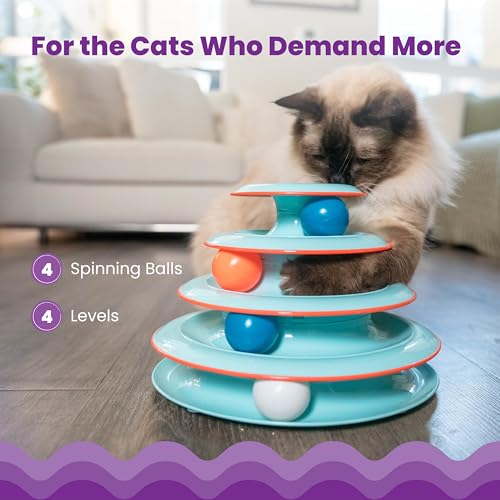 Catstages Pet Toy in One-Size, Chase Meowtain Track Tower