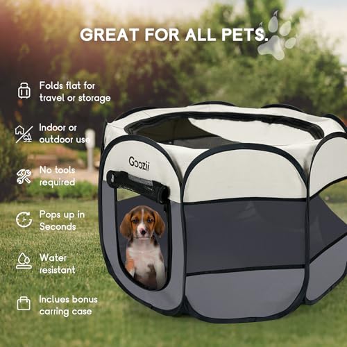 Goozii Pet Playpen in Beige-Grey