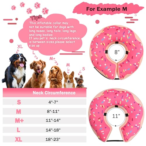 Cneo Animal Recovery Collar Cone in S（neck 4"-7"）, Pink