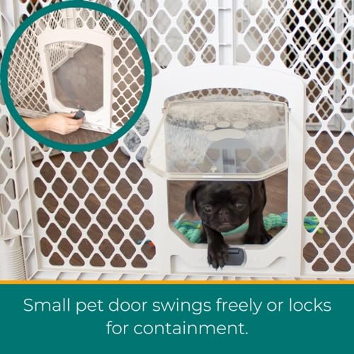 MYPET Pet Playpen in 6-Panel Barrier, Light Gray