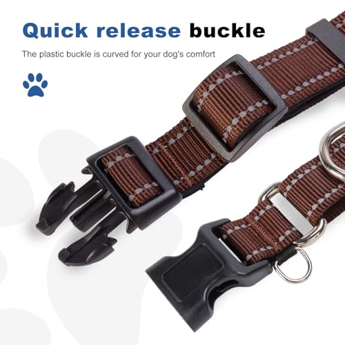 GDLKPS Animal Collar in XS:3/4" Wide for 11.5"-13.5" Neck, Coffee