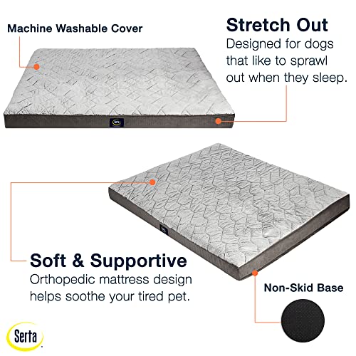 Serta Pet Bed Mat in Large, Slate Gray
