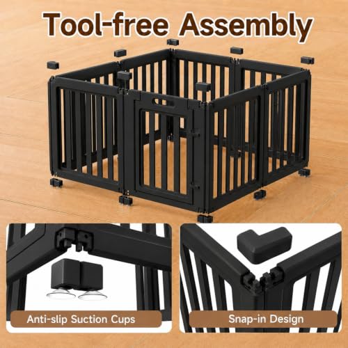 everfront Pet Playpen in 30", Black