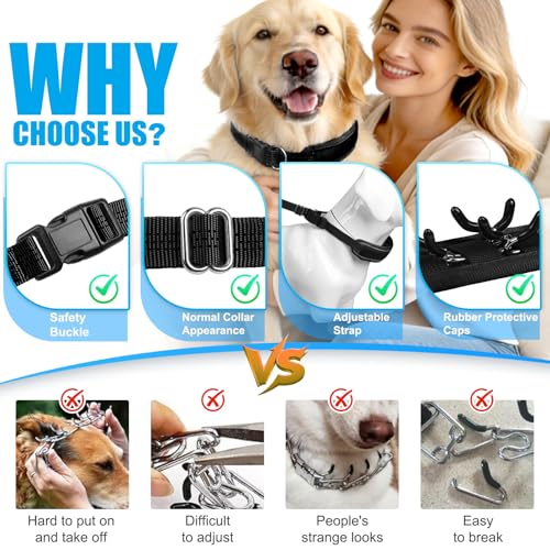 NozlaID Animal Collar in XL(23"-28"), Black
