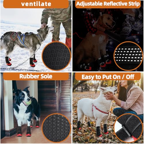 MUSIMC Paw Hoof Protector in Size 1: 1.57''x1.37''(L*W), B-Black red