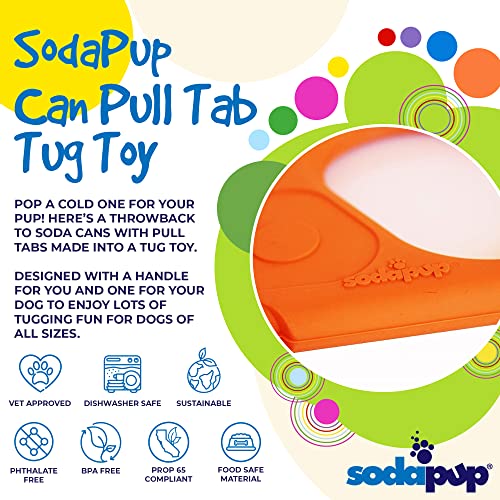 SodaPup Pet Toy in Medium, Pop Top Orange