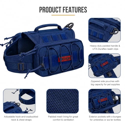 ONETIGRIS Pet Supplies in Medium, Blue