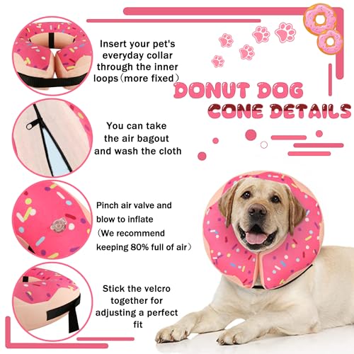 Cneo Animal Recovery Collar Cone in S（neck 4"-7"）, Pink