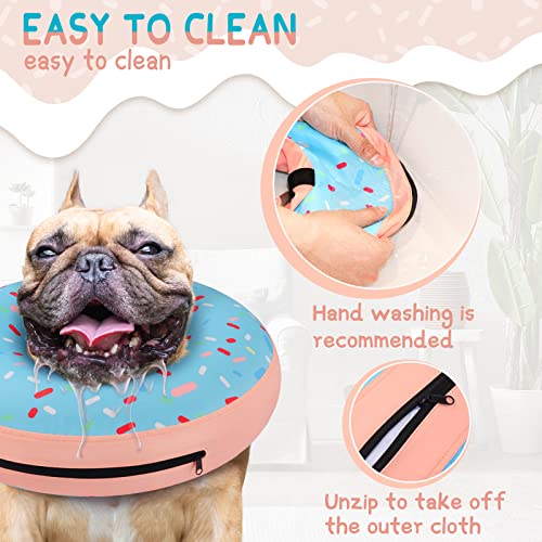 Supet Animal Recovery Collar Cone in XS(Neck 4"-7"), Donut Blue