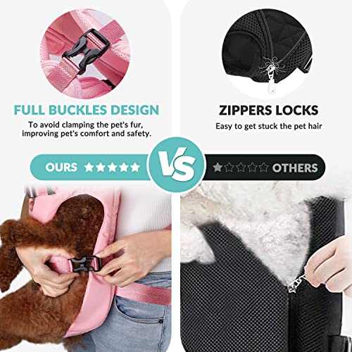 Lukovee Animal Carrier in 8.4"L x 13.0"W x 2.1"H, Pink