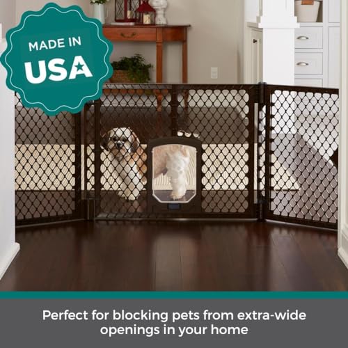 MYPET Pet Playpen in 3-Panel Barrier, Brown