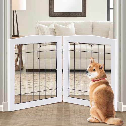 LZRS Temporary Gate in 24"Height-2 Panel, White