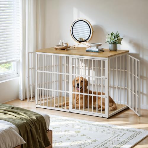 Lyromix Animal Cage in 53.9"L x 31.9"W x 37.2"H, Natural Beech