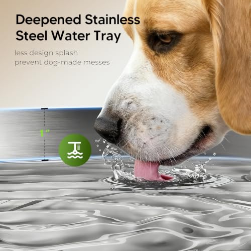 PEKTACO Animal Water Dispenser in silvery