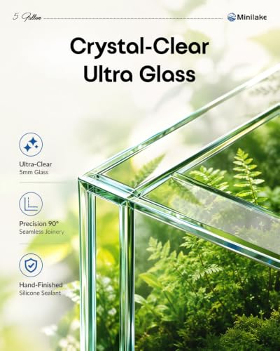 minilake Vivarium in 5 Gallon Vertical, Transparent
