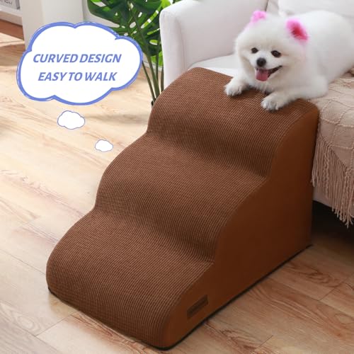 aodisman Animal Stair in Standard 3-Step 15.7"H, Brown