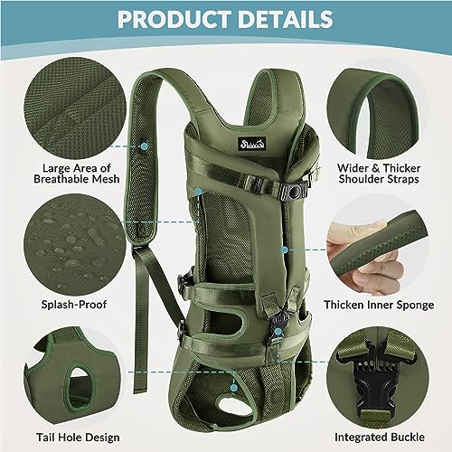 Lukovee Animal Carrier in 15.1"L x 11.7"W x 2.7"H, Green