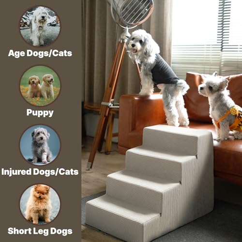 MEWANG Animal Stair in 4 steps: 23.94''L×14.96''W×18.27''H, Square Corner