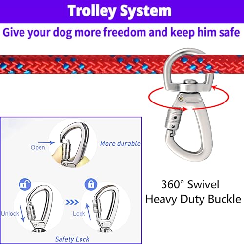 SIAELT Leash in 50Ft, Red for2