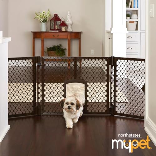 MYPET Pet Playpen in 3-Panel Barrier, Brown