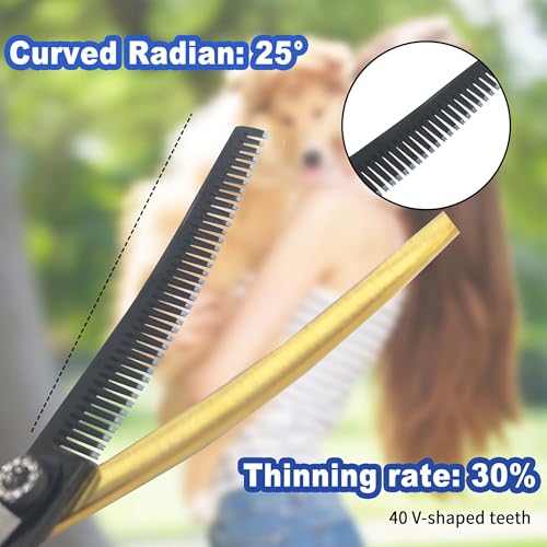 hyzrqwyw Scissors in 1 piece - Curved Blender, Black Gold