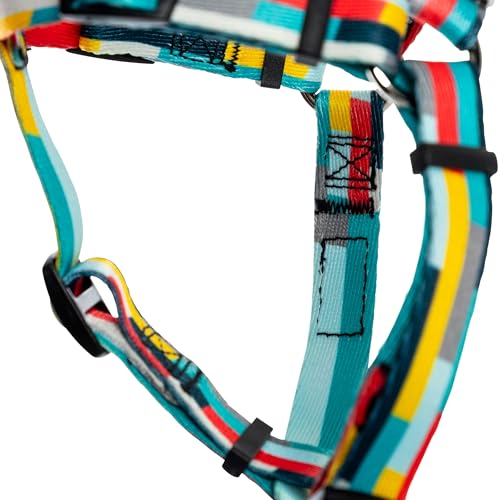 Wolfgang Man & Beast Animal Harness in Small (5/8 Inch x 12-18 Inch), MixTape Print
