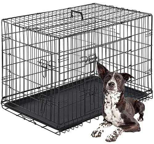 FDW Animal Cage in 42.0"L x 26.0"W x 28.0"H, Black