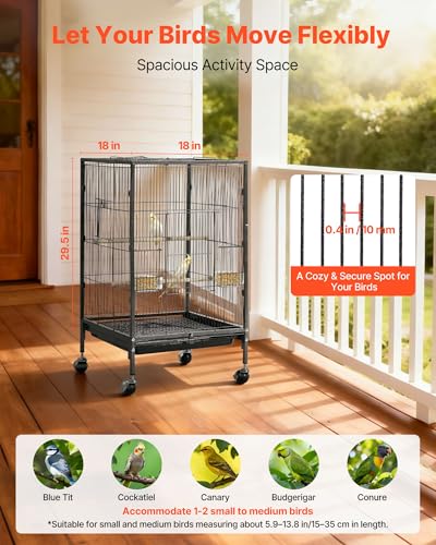 VEVOR Animal Cage in 18.0"L x 18.0"W x 30.0"H, Black