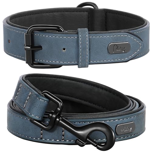 Didog Animal Collar in M: Fit Neck 11-14"(10-20 lbs), Blue Set