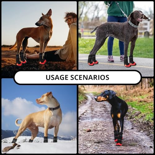MUSIMC Paw Hoof Protector in Size 1: 1.57''x1.37''(L*W), B-Black red