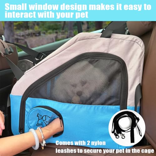 Tyalez Animal Carrier in 19"L x 19"W x 17"H, Blue,Grey