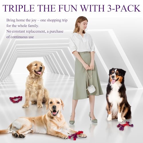 Frienhund Pet Toy in 3 Pack, Red-3-Pack