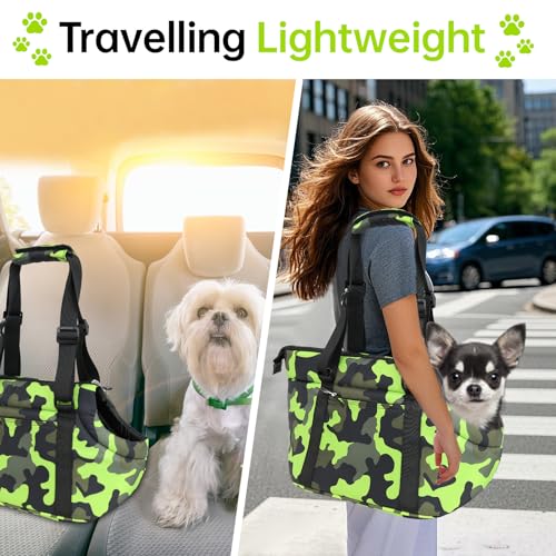 DELTAMANN Animal Carrier in 13.8"L x 5.0"W x 9.5"H, Camouflage Green
