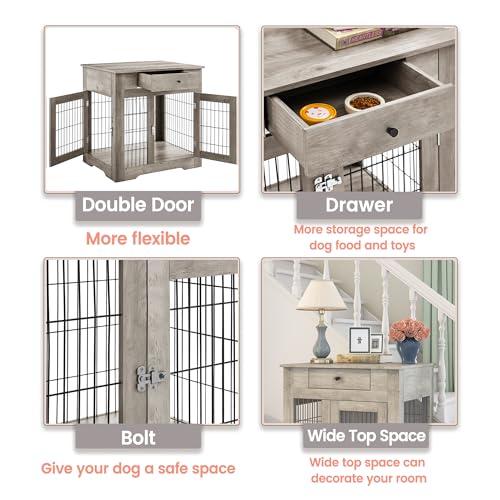 NicBex Animal Cage in 31.5"L x 22.64"D x 30.59"H, Antique Brown