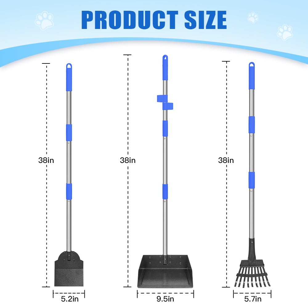 GUOOUG Pet Supplies in pooper scooper for large dogs, 1. Blue