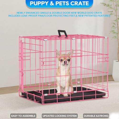 FDW Animal Cage in 18.0"L x 12.0"W x 14.0"H, Pink