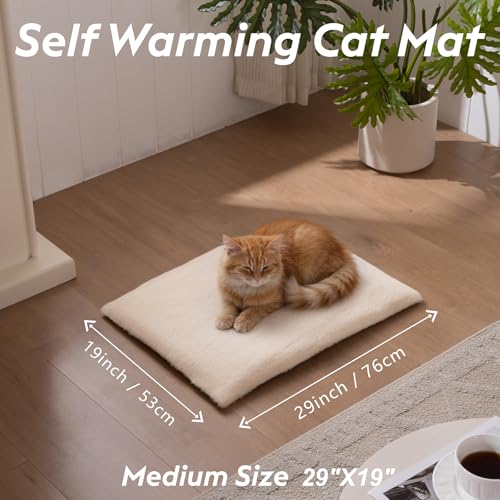 FunFurry Pet Bed Mat in 29" X 19", Ivory