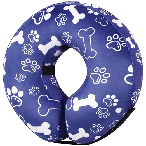 Cneo Animal Recovery Collar Cone in S（neck 4"-7"）, Darkblue