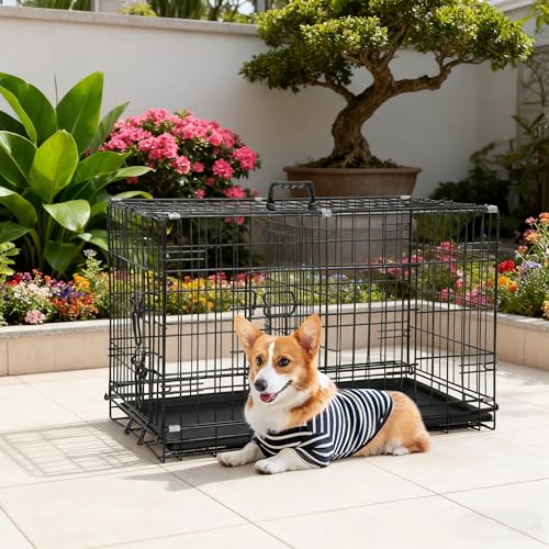 FDW Animal Cage in 30.0"L x 18.0"W x 20.0"H, Dark Black