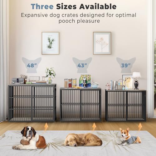 Lyromix Animal Cage in 47.2"L x 29.1"W x 37.6"H, Ancient gray