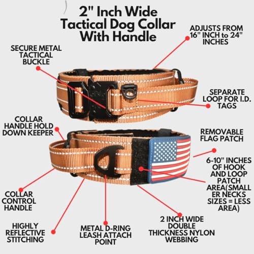 DEZIZEUSK9 Animal Collar in 16-25 INCH, TAN-COBVEL2